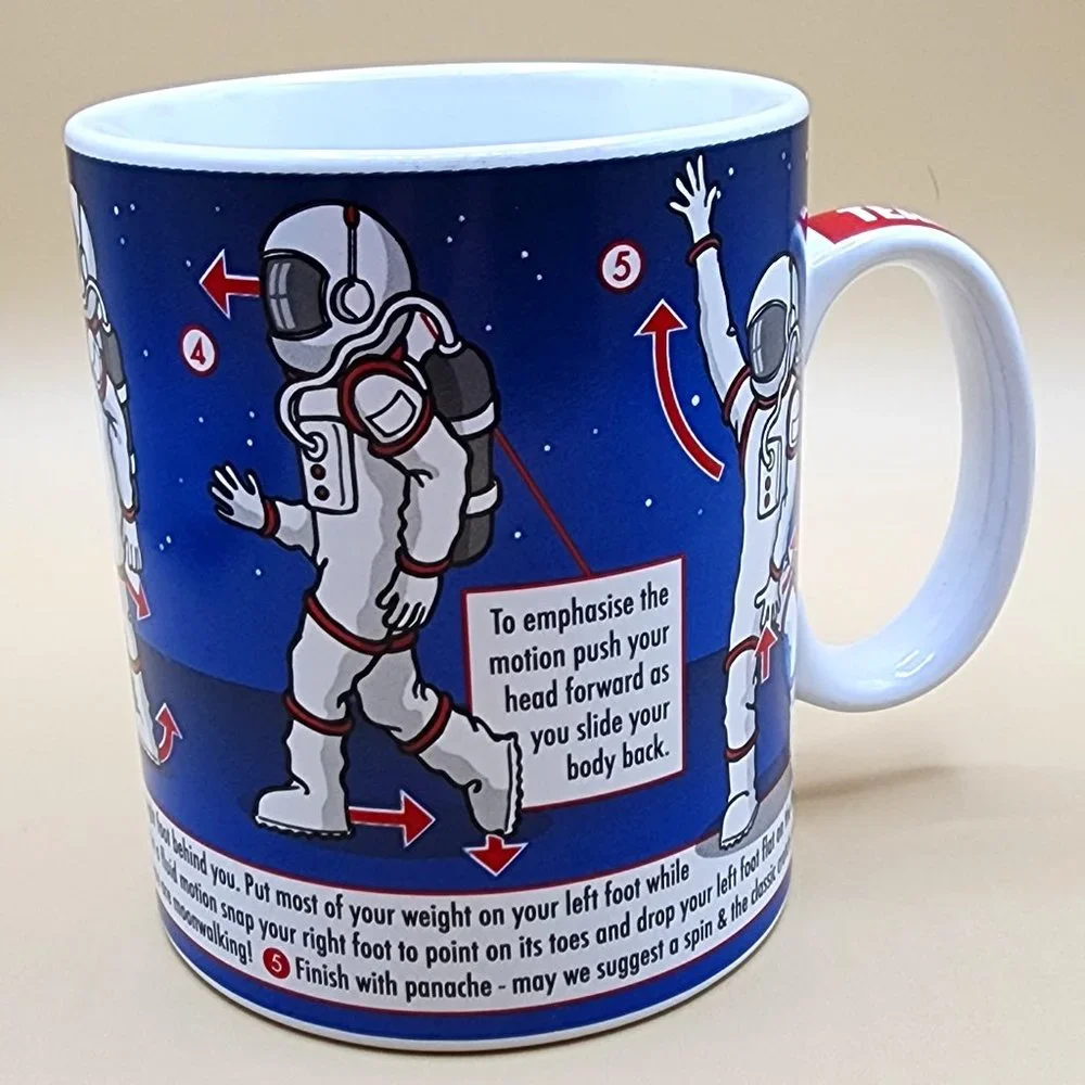 Moonwalk Astronaut Michael Jackson Learn to Dance Coffee Mug Vintage Ginger Fox